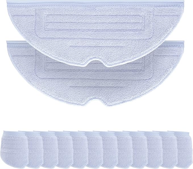 12 Pcs Mop Cloth Pad for Roborock S7 / S7+ / S7 MaxV / S7 MaxV Plus / S7 MaxV Ultra / S7 Pro Ultra / S8 / S8+ Robot Vacuum Microfiber VibraRise Mopping Pad Replacement Accessory (Blue Gray)