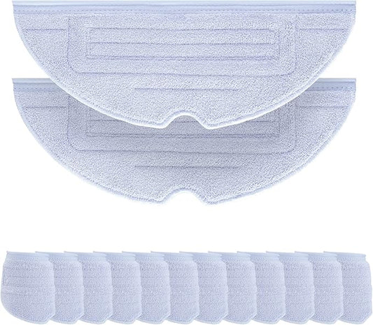 12 Pcs Mop Cloth Pad for Roborock S7 / S7+ / S7 MaxV / S7 MaxV Plus / S7 MaxV Ultra / S7 Pro Ultra / S8 / S8+ Robot Vacuum Microfiber VibraRise Mopping Pad Replacement Accessory (Blue Gray)