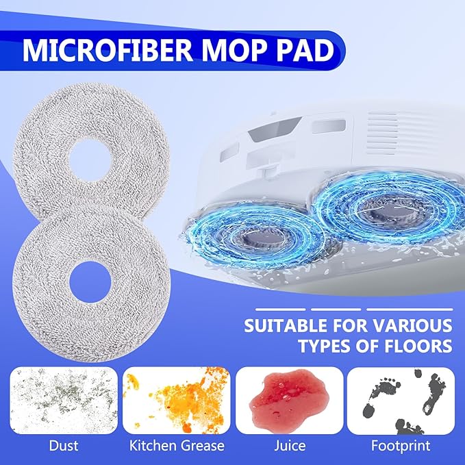 31 PCS Saros Z70 Replacement Accessories Compatible with Saros Z70 Robot Vacuum, 1 Mainbrush, 6 Scent Tablets, 4 HEPA Filters, 6 Dust Bags, 6 Mop Pads, 6 Side Brush