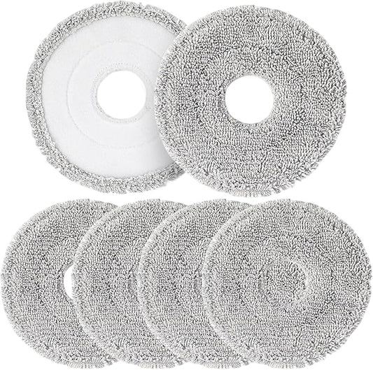 Mop Pads for Dreame L40 Ultra/L10S Ultra/X40 Ultra/L10s Pro Ultra Heat/L20 Ultra/L10S Plus/X30 Ultra/X40 Master/L10 Ultra/L10S Ultra Gen2 Robot Vacuum Microfiber 6 Pack Vacuum Mop Pads Replacement