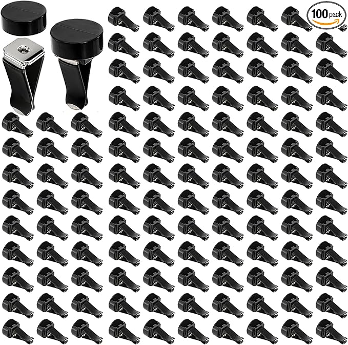 100 Pack Car Air Vent Clips, Metal Auto Air Conditioner Outlet Clips with Plastic Slot Head, Freshener Perfume Clips Fragrance Holder, Vent Clip Car Accessories for DIY, Office, Home