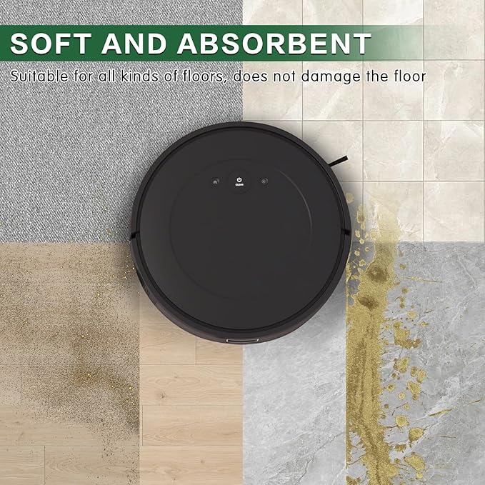 6 Pack Mop Cloth Compatible with iRobot Roomba Combo Essential Y0140 Y0110 Y0540 Q0520, 105/104 Combo Robot Vacuum Cleaner, Microfiber Washable Mop Pad Replacement Accessories Parts