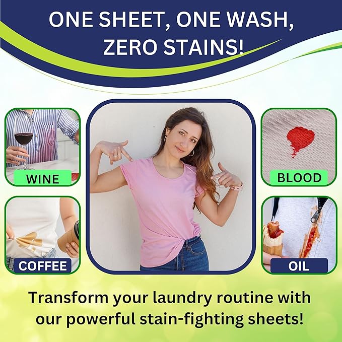Laundry Detergent Sheets Made in USA (32 Loads, Unscented), Eco-Friendly Washer Sheets Detergent, Plastic-Free Travel Laundry Soap, 16 Strips