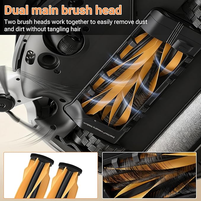 Replacement Kit for Mova Z60 Ultra Roller Complete Robot Vacuum, 2 Main Brushes, 1 Roller Mops, 4 Filters, 6 Side Brushes & Dust Bags & Scented Tablets, 1 Cleaning Brush & Screwdriver