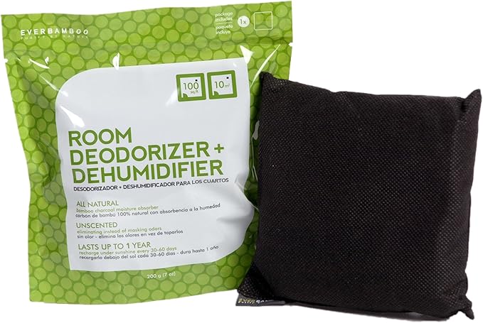 Ever Bamboo Room Deodorizer & Dehumidifier w/ Natural Bamboo Charcoal (200g)