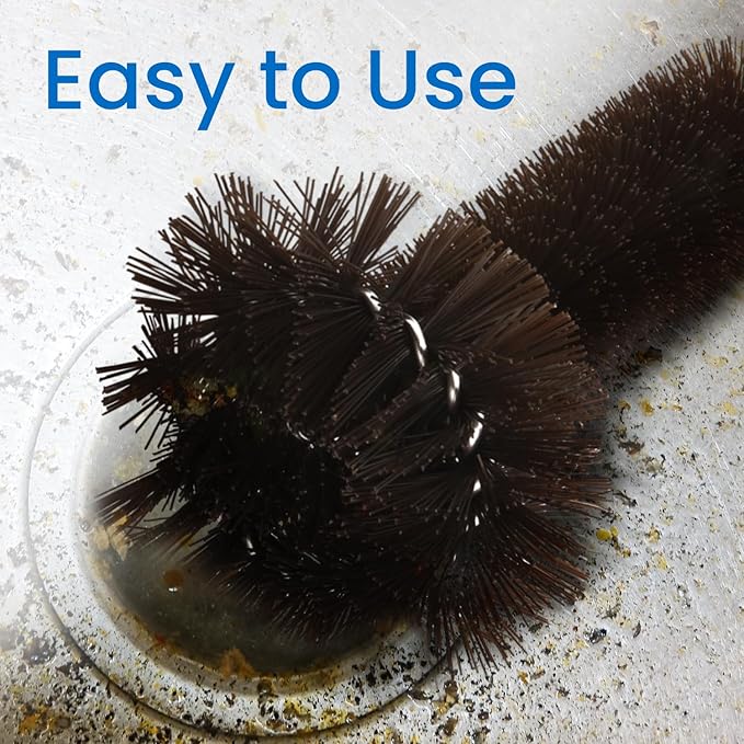 IMPRESA Garbage Disposal Cleaning Brush - Black Extra-Long Handle & Drain Cleaning Brushes - Scrubbing Tool & Odor Eliminator - Universal Garbage Disposal Cleaner & Disposer Cleaner