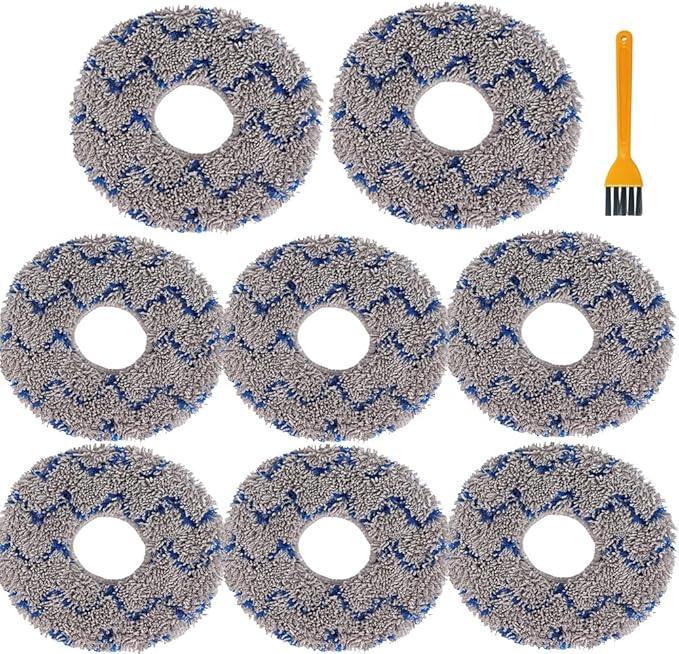 Mop Pads Compatible with ECOVACS DEEBOT X1 Omni / T20 Omni/ T10 Omni/ X2 Omni Series Robot Vacuum and Mop Cleaner - Reusable and Washable Replacement Mop Head Cloth（8 Pack）