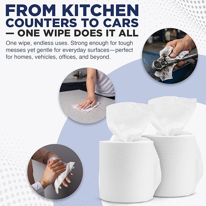 Fresh Towel Mix-N-Wipe Dry Wipes Refill, 2-Pack (220 Sheets) – Make Your Own Wet Wipes – 6" x 9" Sheets – Bulk Paper Towels