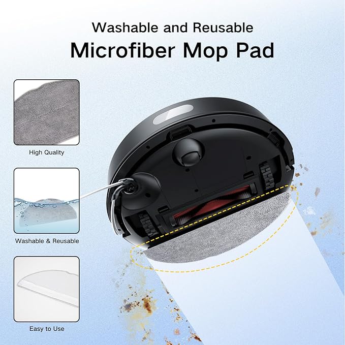 VIEWALL Q7M5 Replacement Accessories Kit for Roborock Q7 M5/M5+, Q7 L5/L5+ Plus Robot Vacuum, 1 Main Brushes, 4 HEPA Filters, 4 Side Brushes, 4 Mop Pads, 4 Dust Bags, 1 Cleaning Tool, 1 Screwdriver