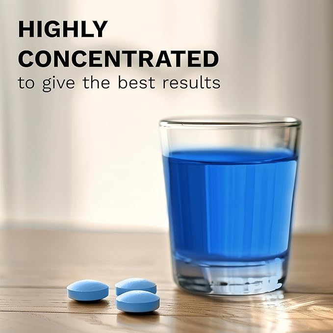 Instant Bluing Tablets Blue Tablet - Dissolves in Toilet Water -Test Adulteration Prevention - 100 Tablets (Pack of 100)