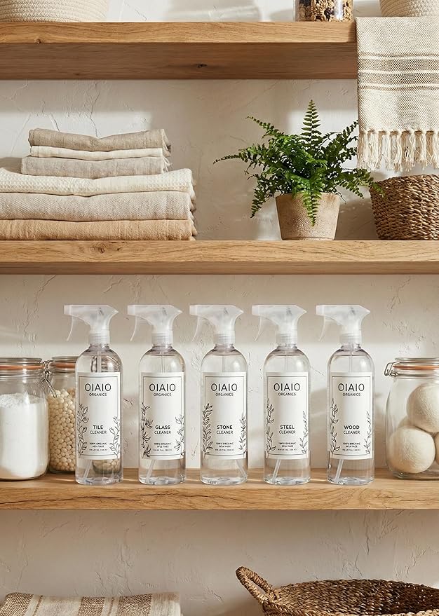 Non-Toxic Home Cleaning - The Collection 5 Pack - Includes 5 Cleaners, 1 Canvas Tote, 2 Microfiber Cloths, 2 Coconut Husk Scrubers - 100% Natural Organic Ingredients that Truly Perform