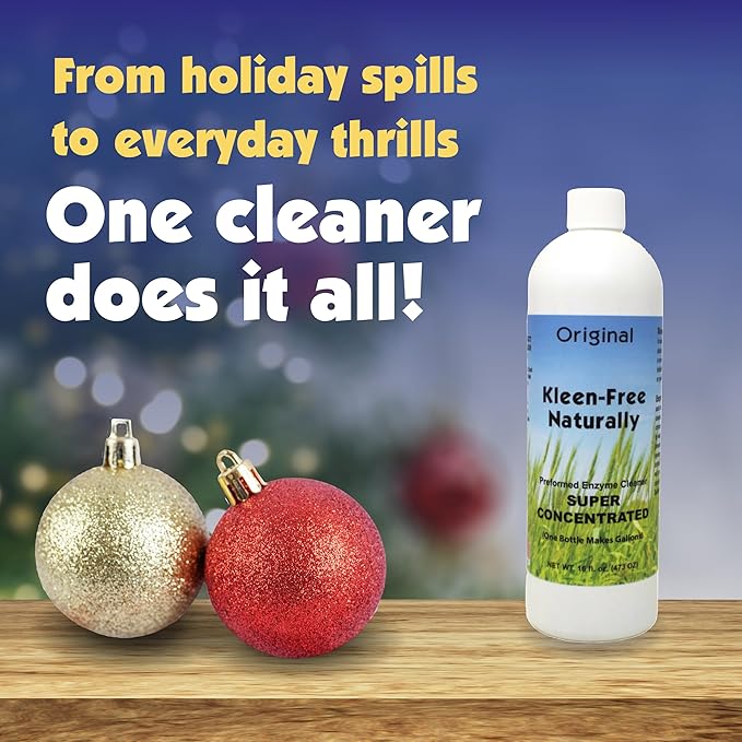 Naturally Preformed Enzyme Cleaner, Enzyme Solution, Multi-Purpose Cleaner, Laundry Additive and More - Concentrate - Original Scent - 16oz