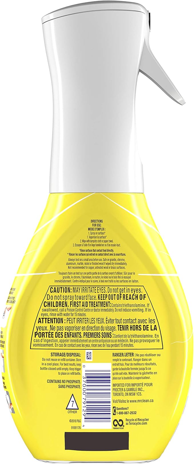 Mr. Clean Deep Cleaning Mist Multi-Surface Spray, Lemon Zest Scent Starter Kit, 16 Fl Ounce, 1 Count