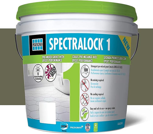 LATICRETE SPECTRALOCK® 1 Pre-Mixed Grout – Professional Ready-to-Use One-Step Tile Grout with Epoxy-Like Performance for Floors, Walls, Showers & Pools – #67 Autumn Green
