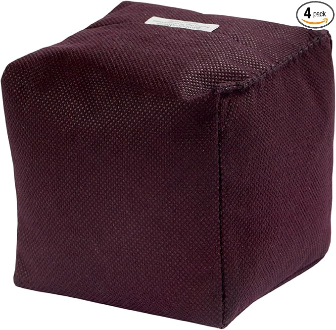 BambooMN Activated Bamboo Charcoal Air Purifier Cube - 500g Burgundy - 4 Units
