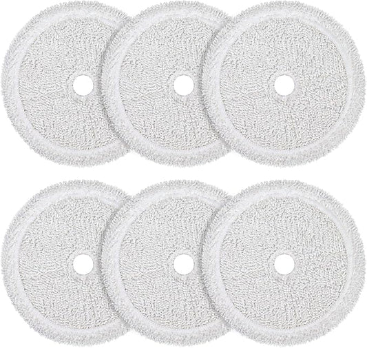6 Pack Mop Pads Replacement Parts for Bissell 3115 Series, for 2859 SpinWave Wet and Dry Robot Vacuum Cleaner, Reusable & Washable Mop Cloths Accessories