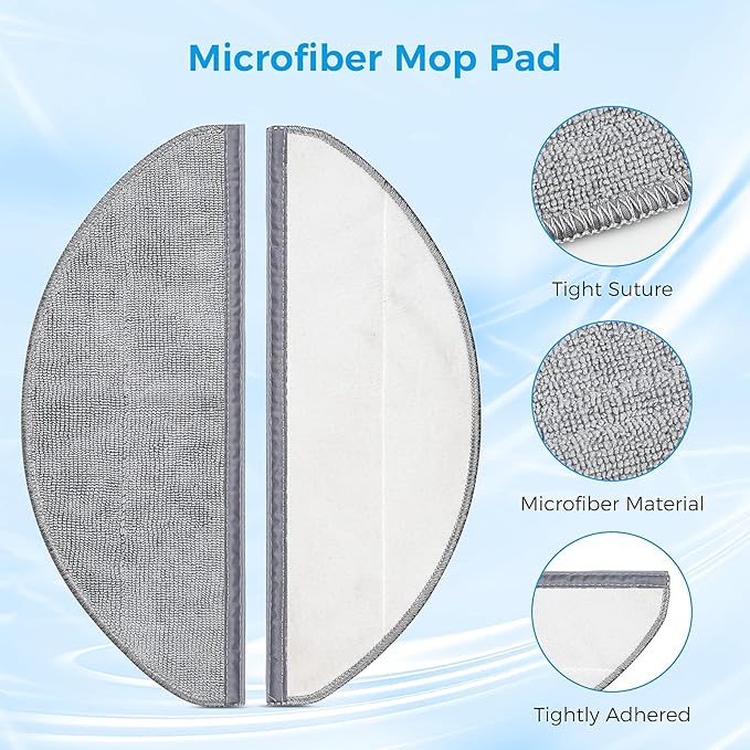 26 Pack Replacement Accessories for Roborock Q7 M5 / Q7 M5+ / Q7 L5 / Q7 L5+ Robot Vacuum Cleaner, 2 Main Brush 6 Side Brush 4 HEPA Filter 6 Mop Pads 6 Dust Bags 1 Cleaning Brush 1 Screwdriver