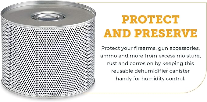 SnapSafe Reusable Canister Dehumidifier, 75902 - Portable, Easy to Use Moisture Absorbers for Gun Safes & Cabinets - Prevent Moisture Damage for Gun Safe Accessories, Firearms in Your Gun Vault