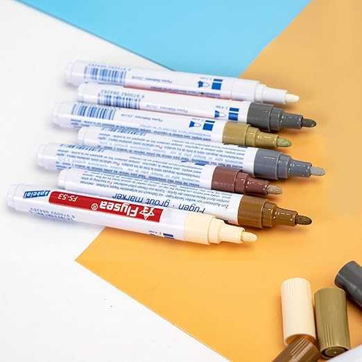 10 Pieces Tile Pen Wall Grout Color Pen Tile Repair Pen Refill Wall Gap Grout Renew Marker for Tiles Floor Kitchen Bathroom(Gray)