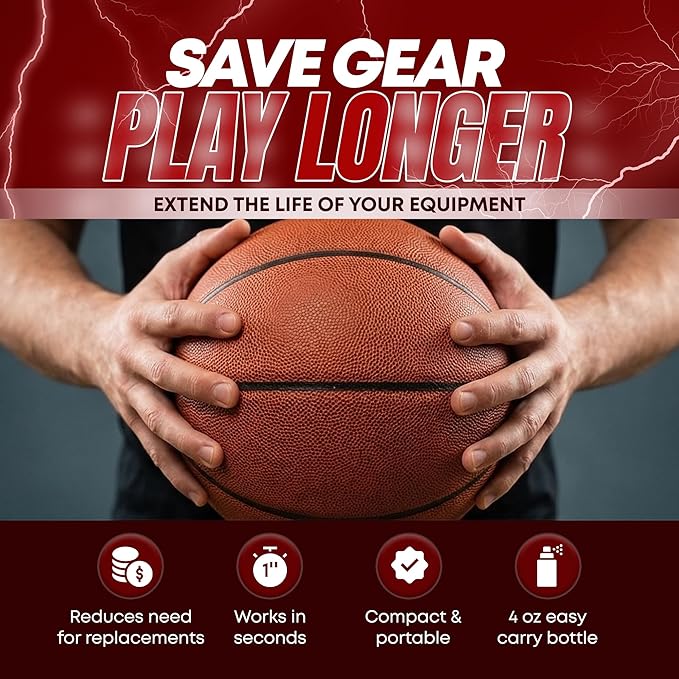 Ballers Choice Grip Restore & Cleaner – Best Grip for Basketball, Golf, Football, Volleyball, and Baseball Grip Spray – Restores Shoe & Grip Traction, Restores Control & Consistency