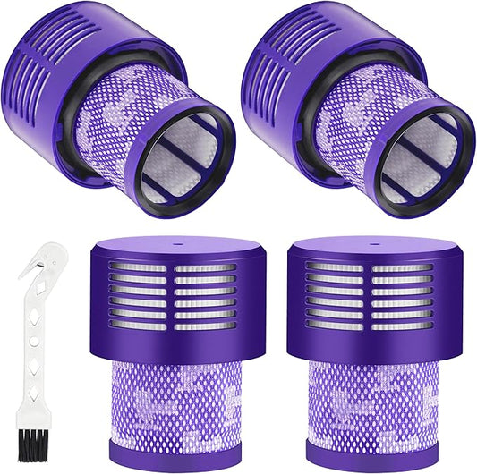 APPLIANCEMATES V10 Filter Replacement for Dyson Cyclone V10 Series,V10 Animal,SV12,V10 Absolute,V10 Total Clean Cordless Stick Vacuum Part no.969082-01 (4 Park)