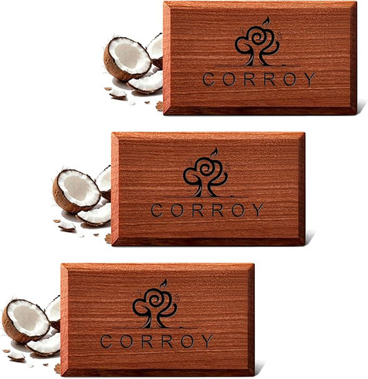 Car Air Freshener Natural Essential Oil Scent, Odor Eliminator and Purifier, Vent Clip Air Freshener for Car (Refill - 3 Pack - Pure Coconut)