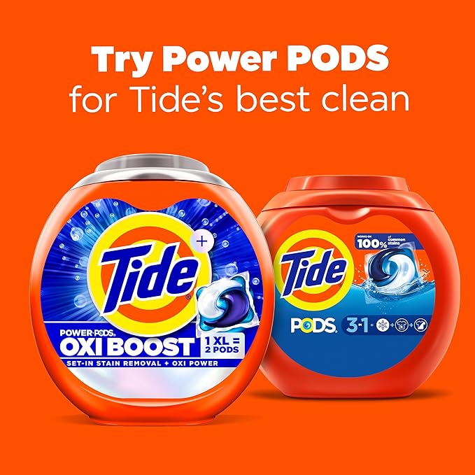 Tide PODS laundry detergent pacs, 3-in-1 Stain Remover, Odor Fighter, Color Protector, 102 Count, HE compatible, Original Scent