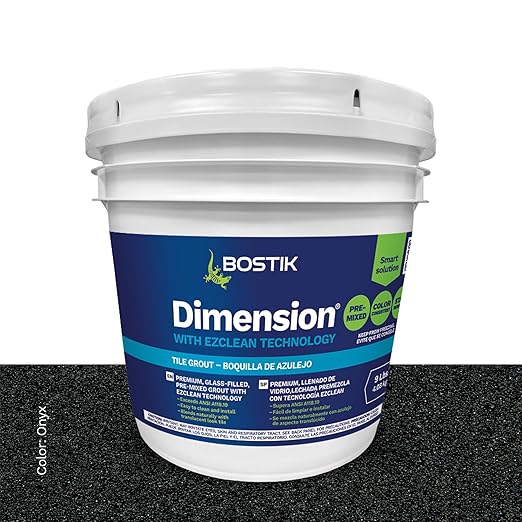 BOSTIK EZ Clean Dimension 9lb Premixed Tile Grout – Onyx H680 | Professional Grade | Easy Apply & Clean, Glass-Filled Translucent Reflective, Stain & Crack Resistant, Fast Drying