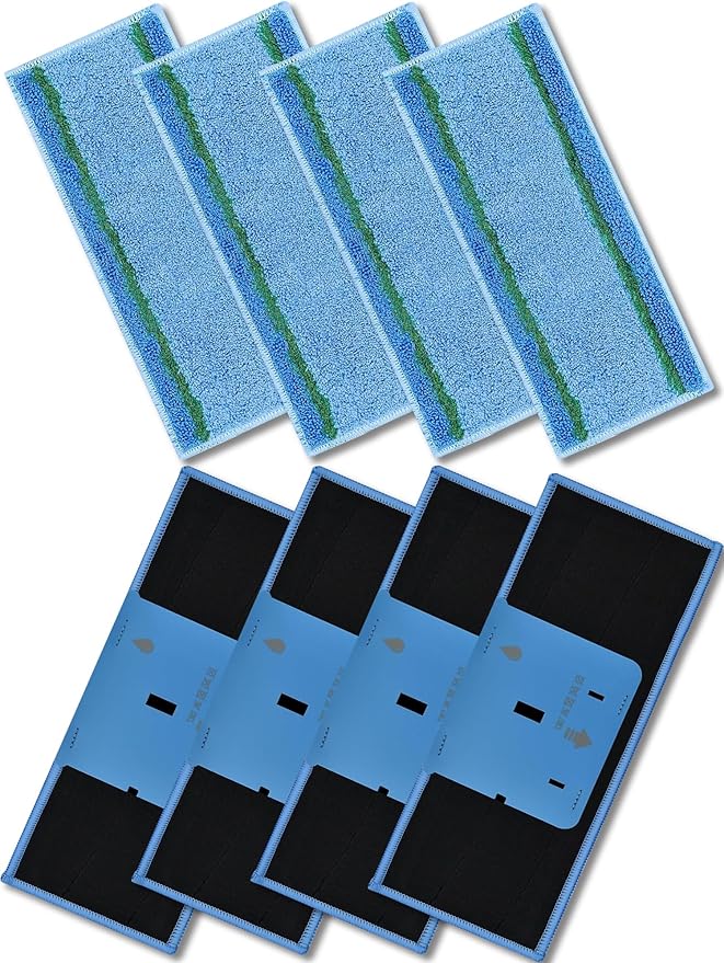 Upgraded M6 Wet Mopping Pads for iRobot Braava Jet M6 Series 6012/6110/6112/6113 Ultimate Robot Mops. Washable & Reusable Microfiber M6 Mop Deep Clean Pads Accessories, 8-Pack
