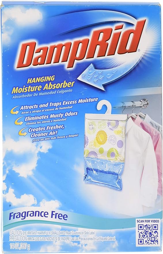 Damp Rid FG80FF Fragrance Free Hanging Moisture Absorber