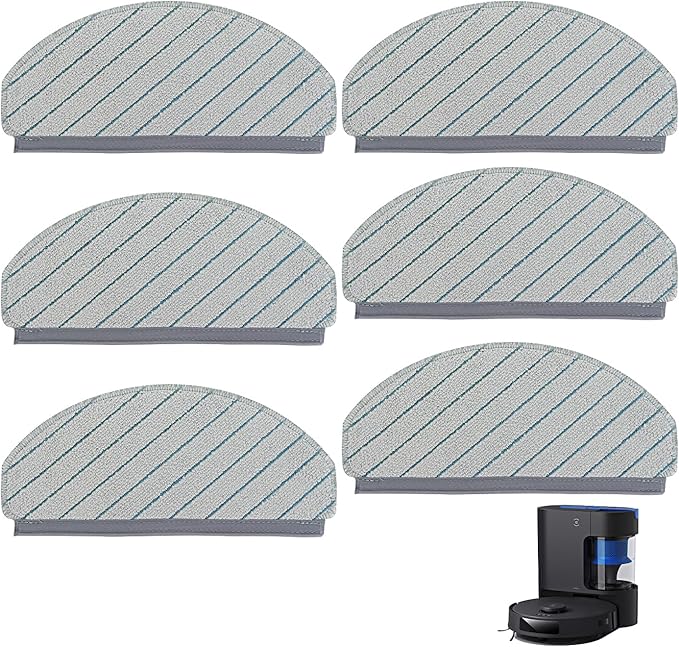 Mop Pads Replacement for Yeedi C12 PRO PLUS/C12 PLUS/C12 Robot Vacuum Cleaner, Include Washable and Reusable Soft Microfiber Mop Pads Accessories Part（6 Pack）