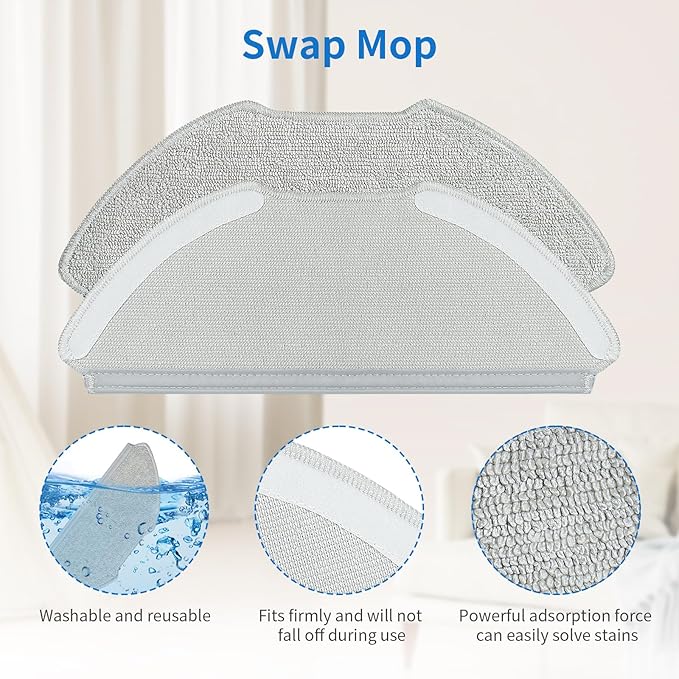 23 Pack Replacement Accessories Parts for AIRROBO T20+/T25+/T30+/T25+C Robot Vacuum kit, 1 Main Roller Brush 4 Mop Pads 4 Hepa Filters 6 Side Brushes 6 Dust Bags 1 Clean Tool 1 Screwdriver
