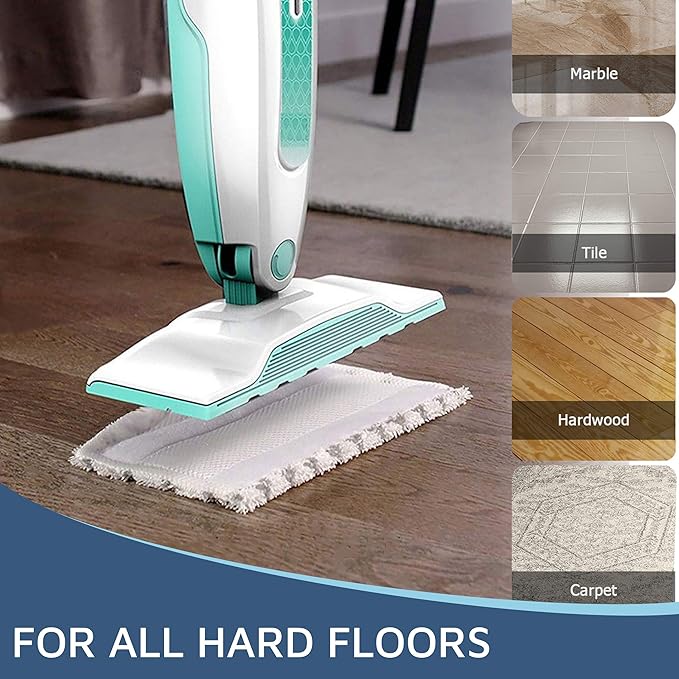 F Flammi 4-Pack Microfiber Mop Pads Refills Compatible with Shark Steam Mop S1000 S1000A S1001C S2001, Washable & Reusable Replacement Pads for Hardwood, Tile, and Stone Floors