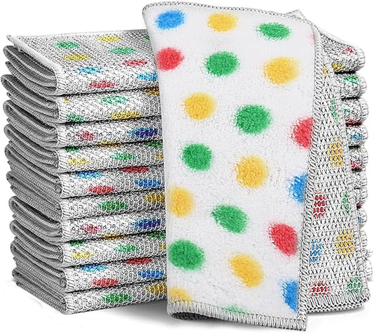 XANGNIER 10 Pcs Non Scratch Wire Dishcloth,2025 New Upgrade Steel Wool Cleaning Cloths for Wet and Dry,Multipurpose Wire Dishwashing Rag,Metal Mesh Miracle Cleaning Cloths for Kitchen,Dishes,Sink