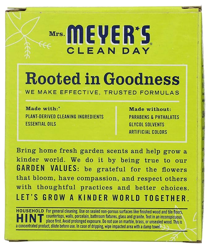 MRS MEYER'S Lemon Verbena Multi Surface Cleaner Refill, 4 FZ
