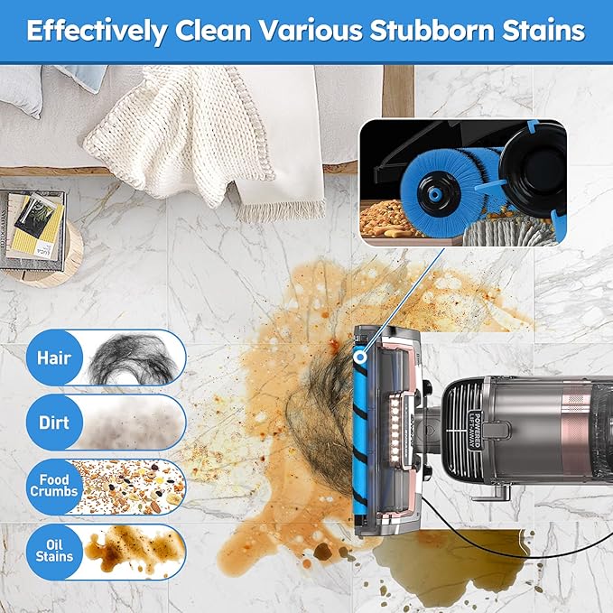 AZ2002 Filter Replacement for Shark Vertex DuoClean PowerFins AZ2000 AZ2002 UV2500 AZ2000W AZ2001AMZ Upright Vacuum, Part #1483FC2000 XHFAZ2000 XFFKAZ2000, 1 Brushroll, 2 + 6 Filters