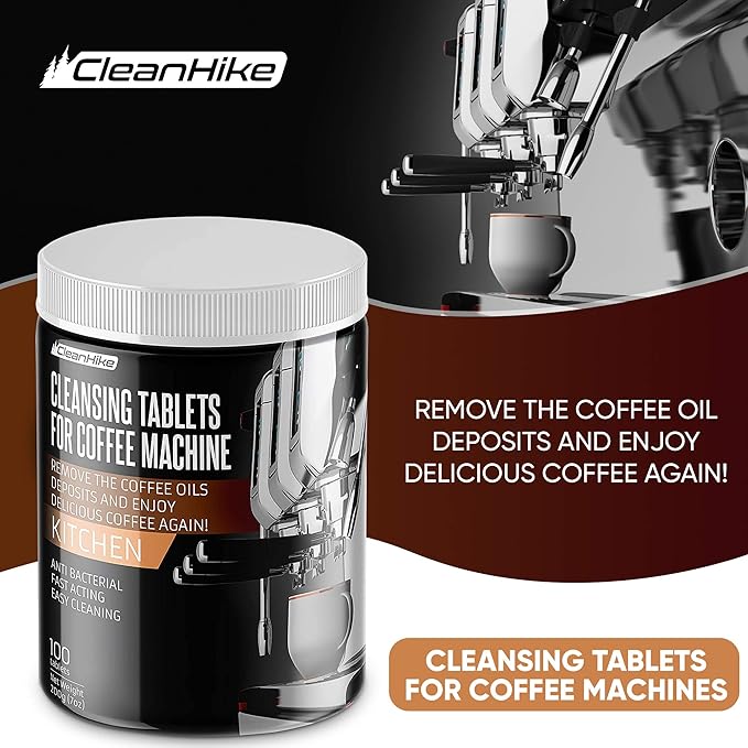 Espresso Machine Cleaning Tablets - (100 Tablets) For Jura, Miele, and Universal Coffee Machine for All Brands - Professional Coffee Grease and Residue Cleaner for Baristas (1)