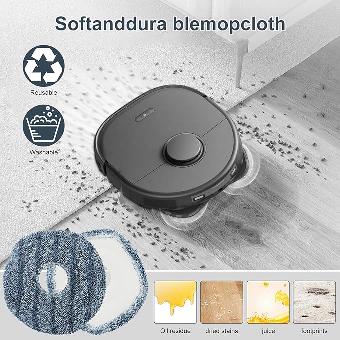 22 Pack Accessories for Eufy X10 Pro Omni Robot Vacuum Cleaner Replacement Parts, 2 Mainbrush 4 Sidebrush 6 Dust Bag 4 Filter 4 Mop Pads 1 Cleaning Brush 1 Screwdriver