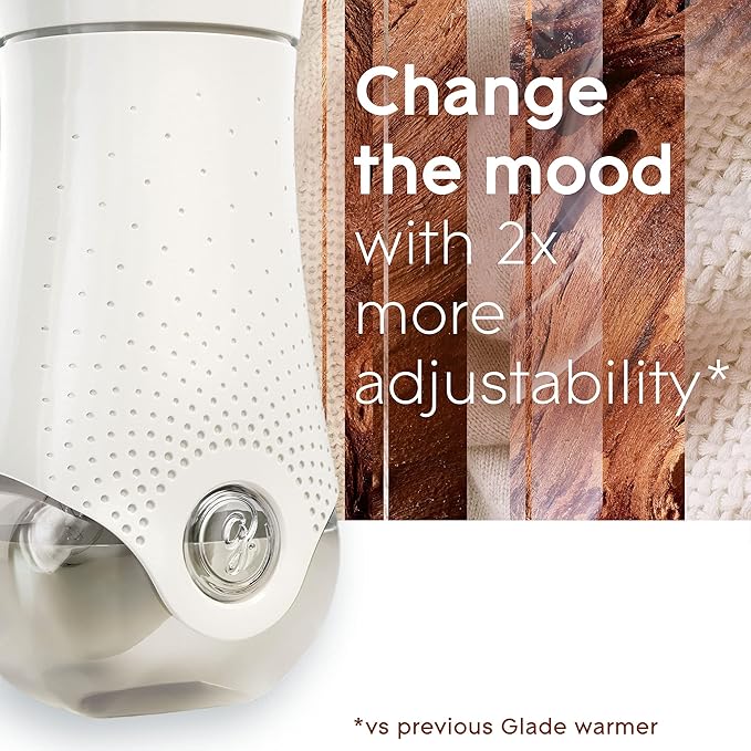 Glade PlugIns Refills Air Freshener Starter Kit, Scented and Essential Oils for Home and Bathroom, Cashmere Woods, 1.34 Fl Oz, 1 Warmer + 2 Refills