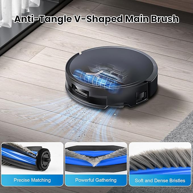 24 Pcs Replacement Parts Compatible with Ecovacs Deebot T50 Max Pro Omni Robot Vacuum, Include 1 Main Brush, 6 Dust Bags, 4 Filters, 6 Side Brushes, 6 Mop Pads and 1 Cleaning Tool