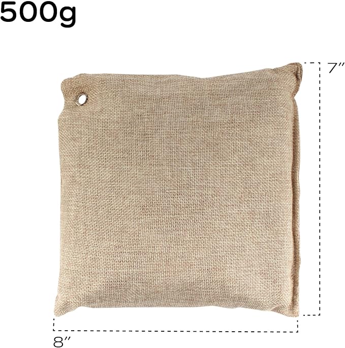 BambooMN Activated Bamboo Charcoal Air Purifier - 500g Tan - 2 Bags