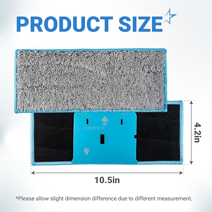 BlueStars 4 Packs m6 Washable and Reusable Wet Mopping Pads - Compatible with iRobot Braava Jet m6 (6110) (6012) (6112) (6113) Ultimate Robot Mop - Microfiber Deep Clean Mop Pads