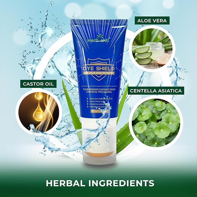 Herbishh Hair Color Shampoo for Gray Hair Grape Red 500 ML - Dye Shield or Defender - Hair Color Stain Remover Wipes - Travel Pack With 5 Wipes