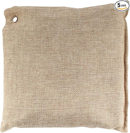 BambooMN Activated Bamboo Charcoal Air Purifier - 500g Tan - 5 Bags