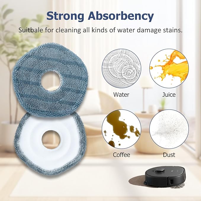 Replacement Parts Kit compatible with eufy X10 Pro Omni Robot Vacuum Accessories, 2 Roller Brushes, 4 Filters, 6 Side Brushes, 4 Mop Pads, 6 Dust Bags (22 Pack)