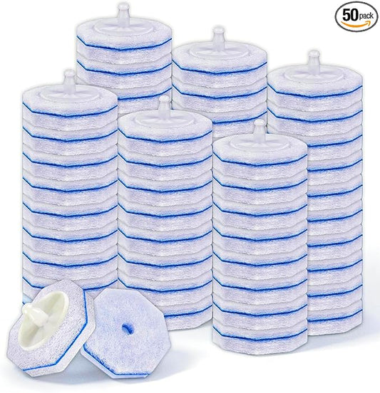 Disposable Toilet Bowl Wand Refills for Clorox, 50 Pcs - Compatible with Clorox Toilet Wand Refills, Hygienic Scrubber Heads for Bathroom Cleaning