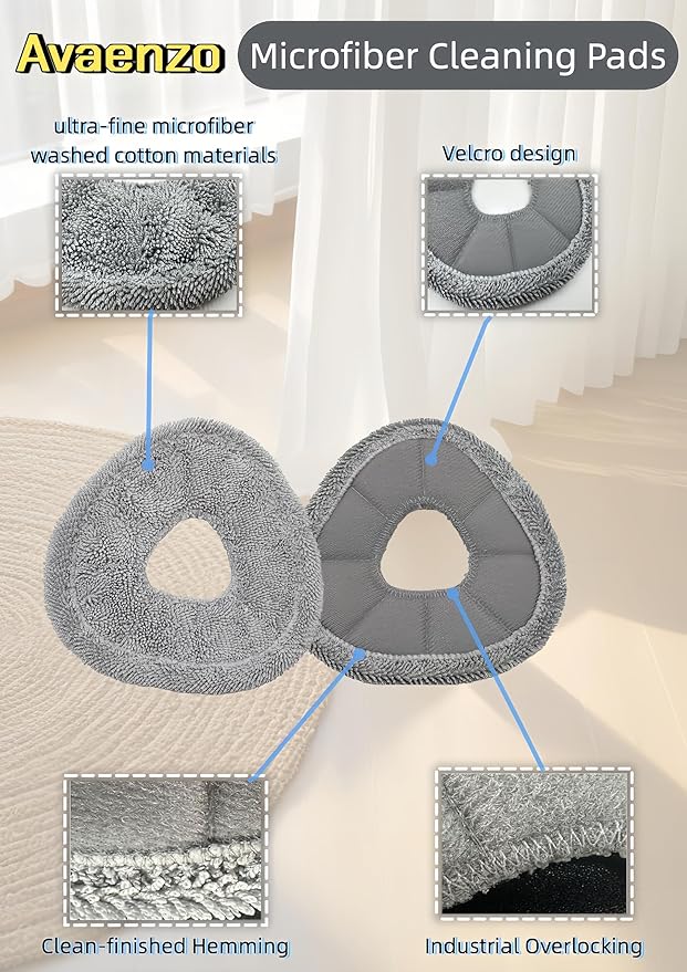 4 Pack Replacement Mop Pads Compatible with Narwal Freo X Z Ultra Z10 Freo Pro J3 J4 YJCC012 YJCC015 Ultra-fine Resuable Mop Cloth Robot Vacuum Cleaner Accessories, Grey
