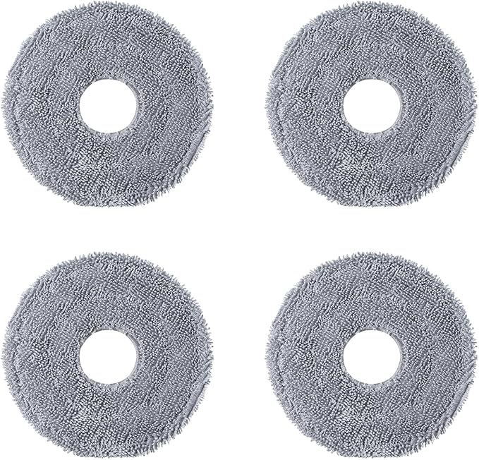 roborock 4 Pack Microfiber Mop Cloths Qrevo CurvX Robot Vacuum, Mop Pad Replacement Accessories