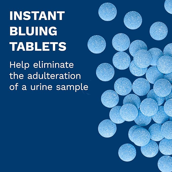 Instant Bluing Tablets Blue Tablet - Dissolves in Toilet Water -Test Adulteration Prevention - 100 Tablets (Pack of 100)