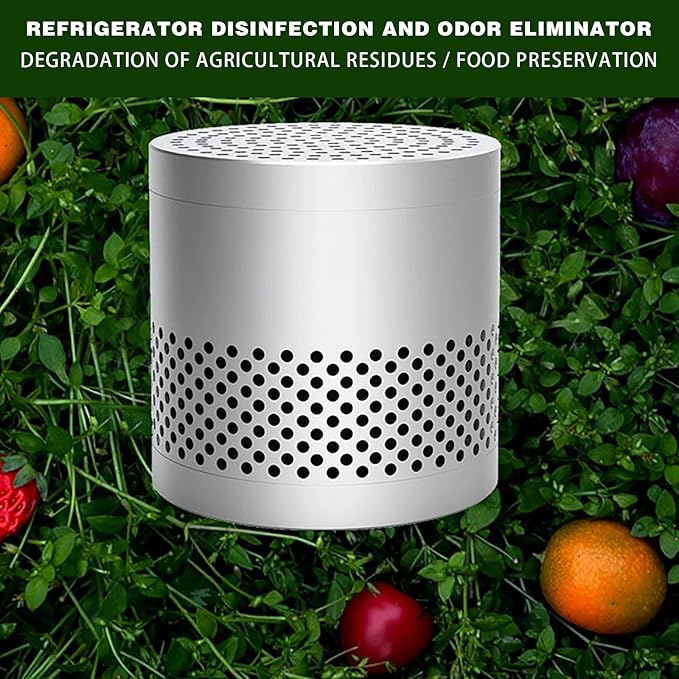 Refrigerator Deodorizer Odor Eliminator, Long-Lasting Fragrance for 10 Years, Far More Useful Than Baking, Superior to Baking Soda & Bamboo Charcoal, Suitable for Deodorizing Refrigerators (Silver)